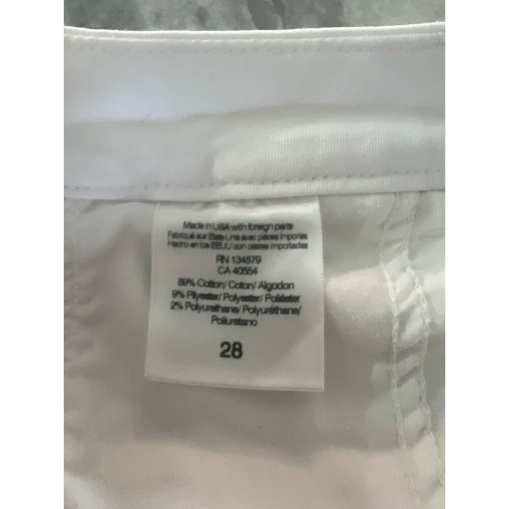 Sundry White Trouser Shorts Side Stripes Woman Size 28 Preppy Cut Offs Yacht - Picture 6 of 10